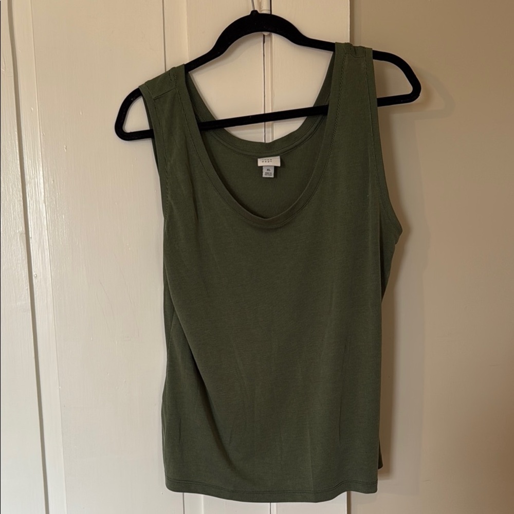 Olive Green Sleeveless Top